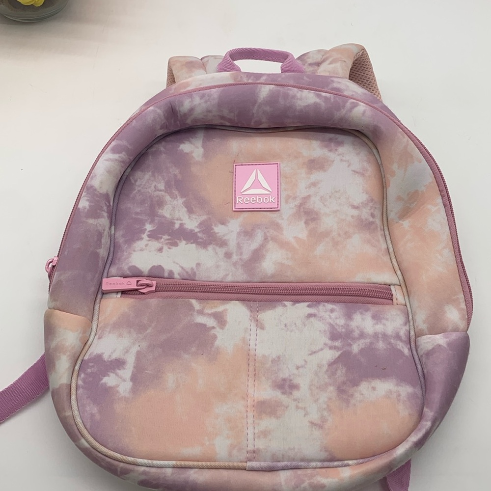 Reebok Pink Purple White Tie Dye Backpack MCB6727R